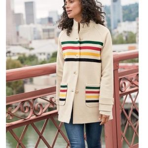 Pendleton Glacier Park Stripe Wool Coat NWT Small